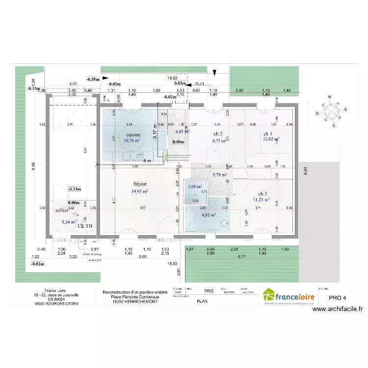 réservation fourreaux HENRICHEMONT. Plan de réservation fourreaux HENRICHEMONT. Plan de