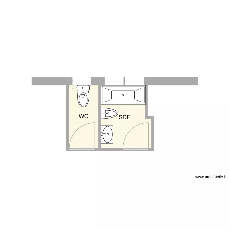 Adapt avt trx MATHE. Plan de 2  et 5 m²
