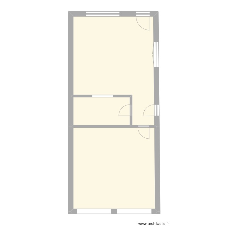 Plan maison 2. Plan de 3 pièces et 77 m2