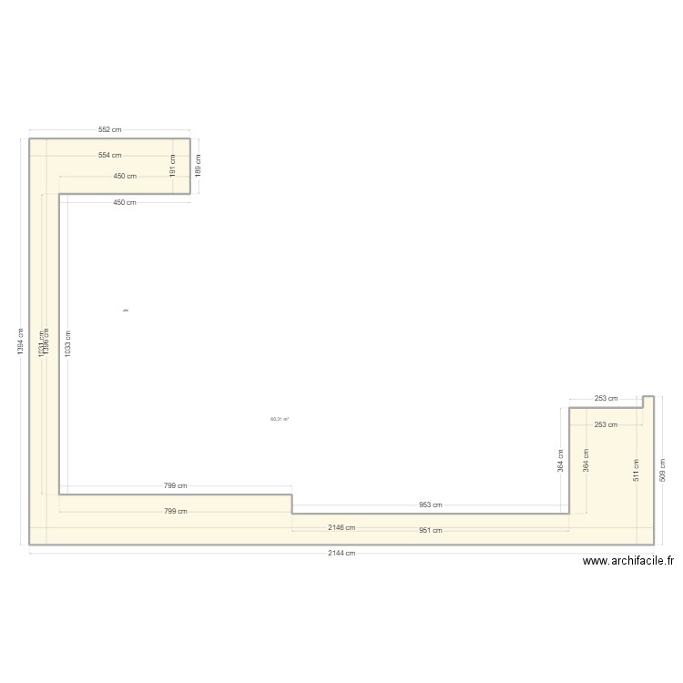 PARIS 6 8 10 BLD JOURDAN. Plan de 1 pièce et 60 m2