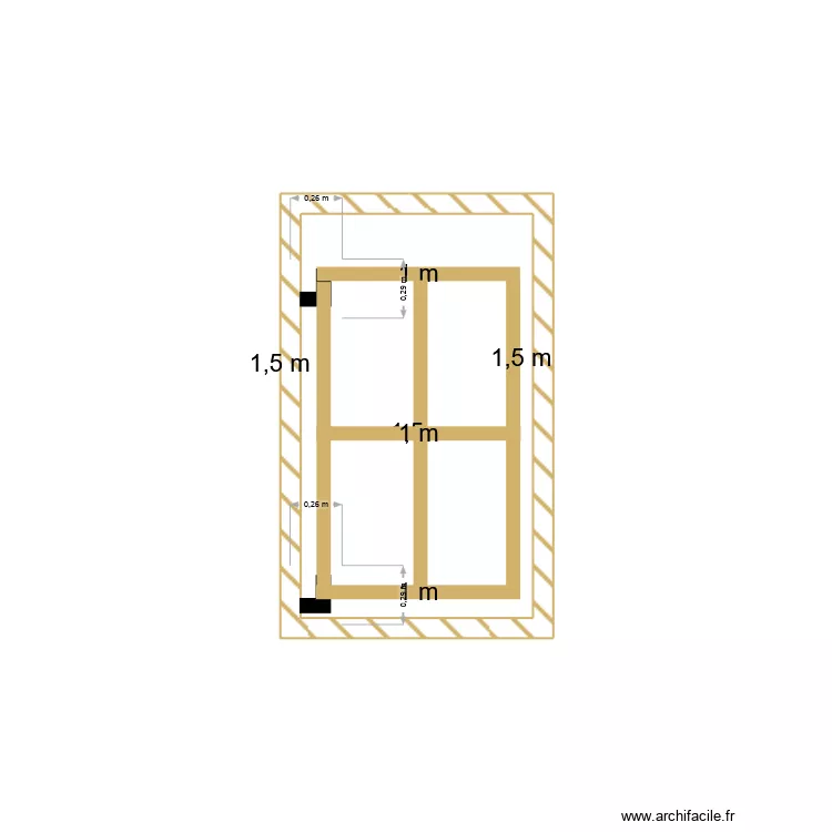 Poulailler. Plan de 1 et 2 m² Poulailler. Plan de 1 et 2 m²