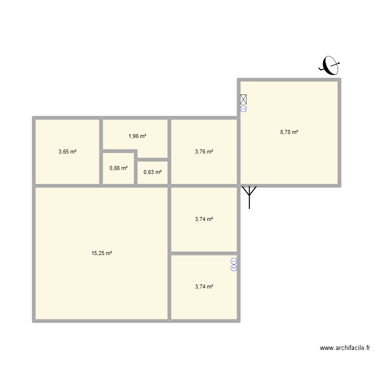 mamie maison. Plan de 0 pièce et 0 m2
