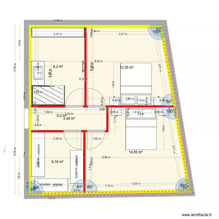 etage1amenagement. Plan de 7 et 108 m² etage1amenagement. Plan de 7 et 108 m²