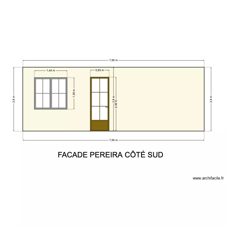 PEREIRA DE SOUSA FA&Ccedil;ADE C&Ocirc;T&Eacute; -  OUEST. Plan de 
