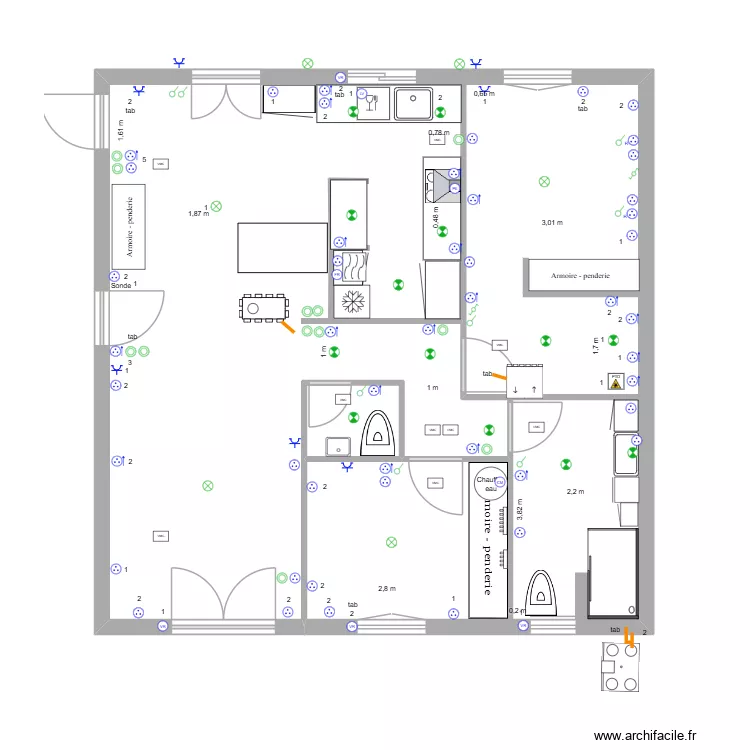 Comp&egrave;re Guilleri 2026 12 08. Plan de 2  et 83 m²