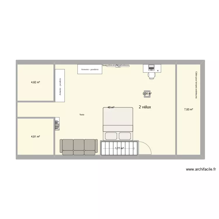 Sommauthe meublé 3. Plan de 6 Pièces et 60 m² Sommauthe meublé 3. Plan de 6 Pièces et 60 m²
