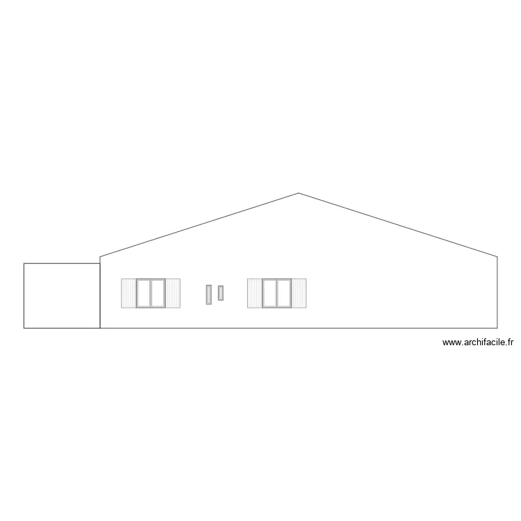 facade sud avant. Plan de facade sud avant. Plan de