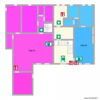 Gite B D REZ plan vue entrée