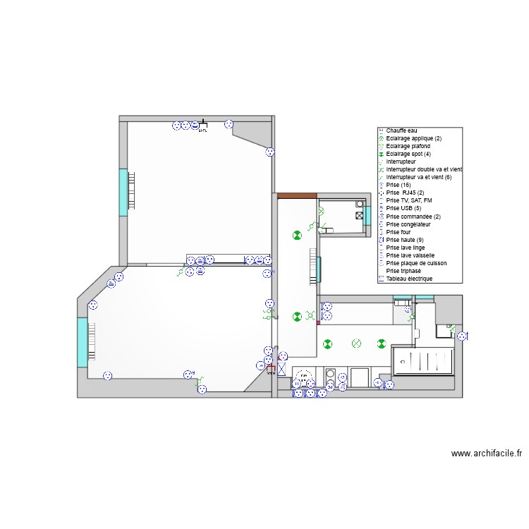 Appart Thibault. Plan de 0 pièce et 0 m2