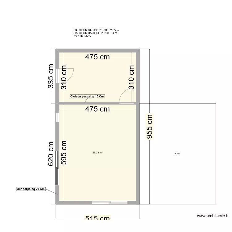Plan charpentier. Plan de 