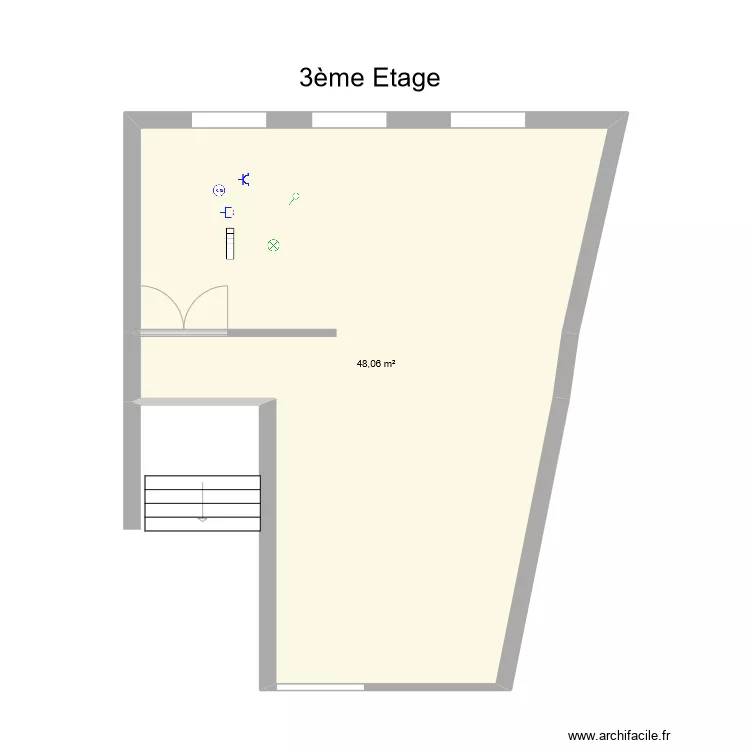 Bruno 3&egrave;me etage . Plan de 