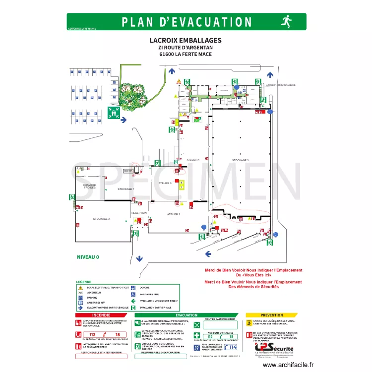 LACROIX EMBALLAGE n4. Plan de 