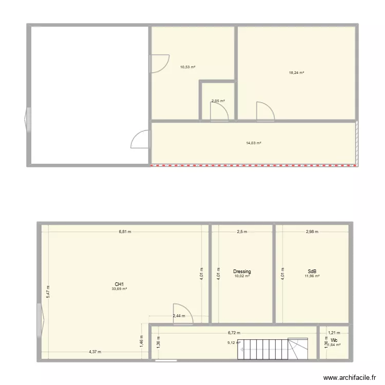 Extension - Grange V2. Plan de 