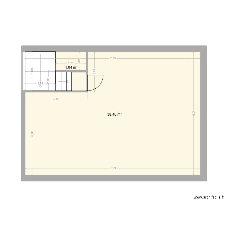 Manon +2. Plan de 2 pièces et 40 m2
