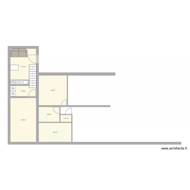 MAISON PERE E. Plan de 7 et 53 m² MAISON PERE E. Plan de 7 et 53 m²
