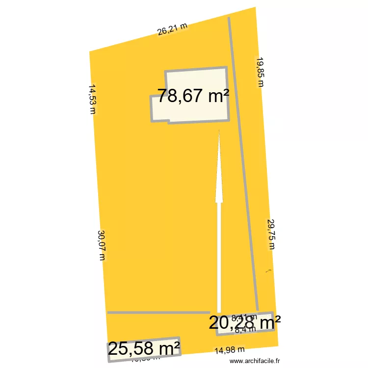 cote limite separatives. Plan de 