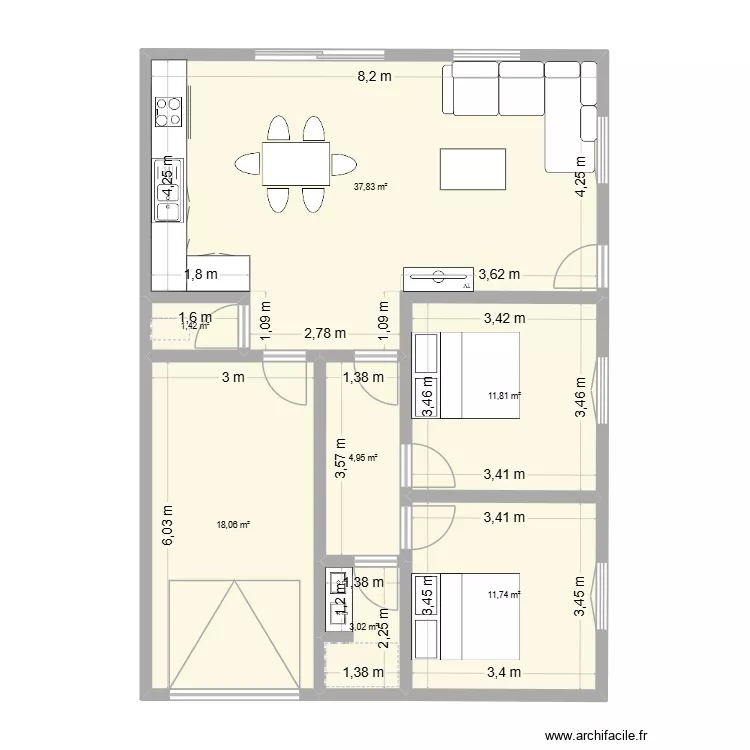 terrain 2. Plan de 8 et 184 m² terrain 2. Plan de 8 et 184 m²