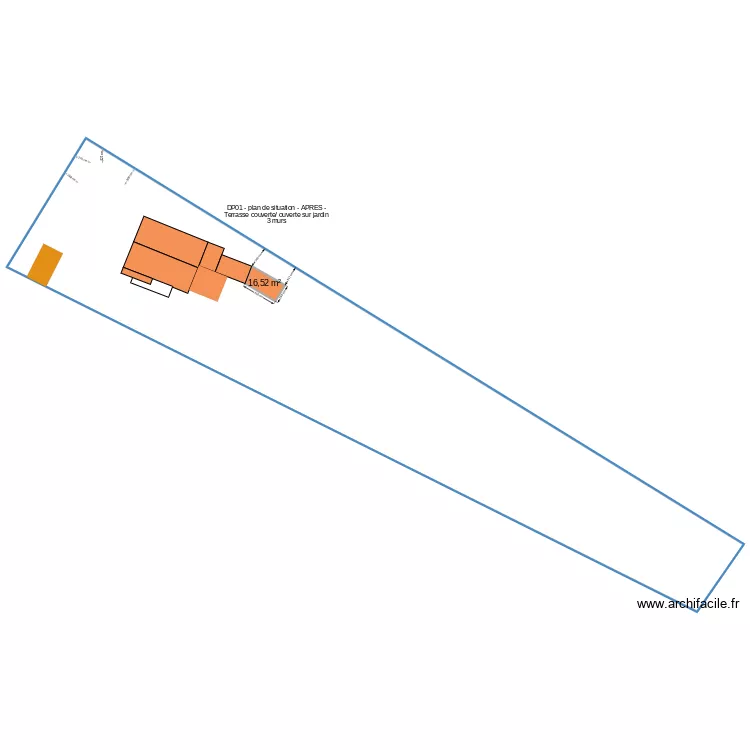 DP01 - plan de situation Terrasse ouverte APRES pr&egrave;s. Plan de 