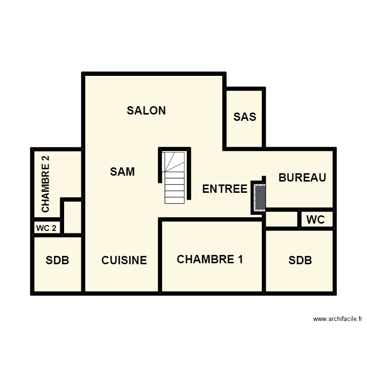 JAUNAULT 1. Plan de 10 pièces et 50 m2