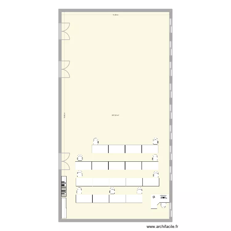 LAK - D006. Plan de 1  et 207 m²