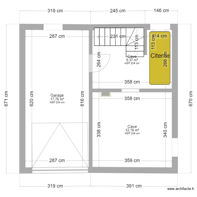 plan Sous-sol citerne. Plan de plan Sous-sol citerne. Plan de
