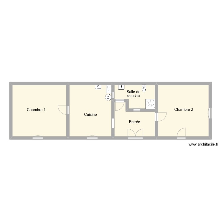 vercruysse maison. Plan de 5 pièces et 82 m2