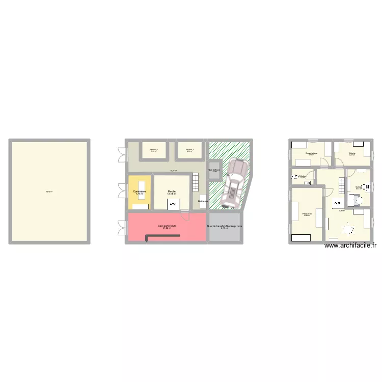 Moulin garage. Plan de 