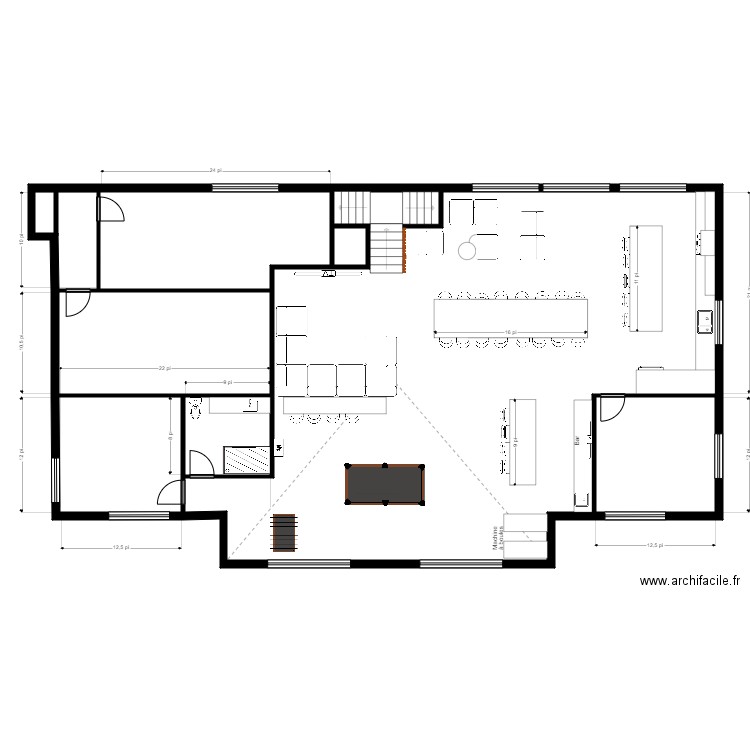 grondin garage 5. Plan de 9 pièces et 224 m2