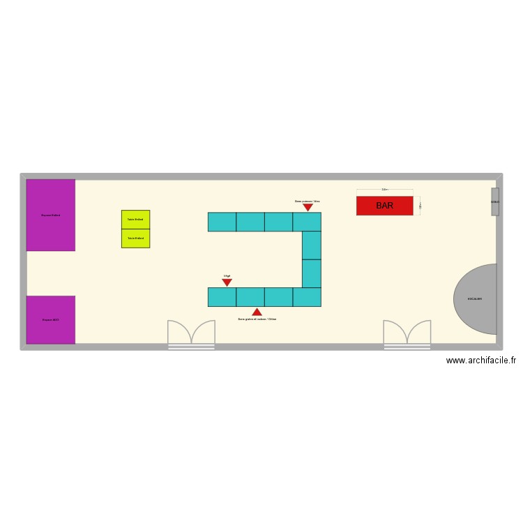 anniv. Plan de 1 pièce et 140 m2