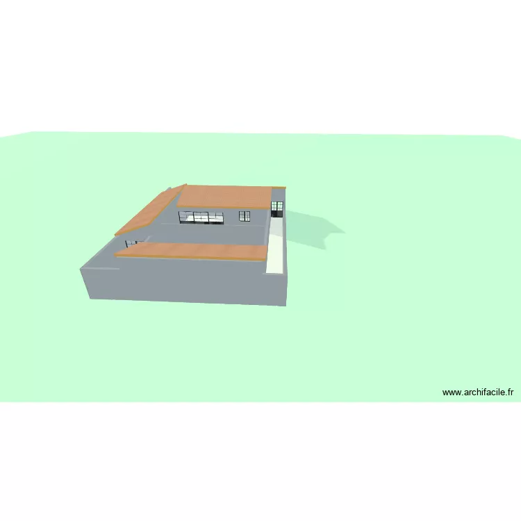 Villa toit fini. Plan de 