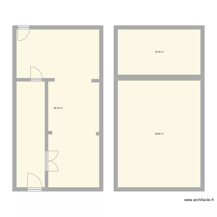 Hyon. Plan de 3  et 122 m²