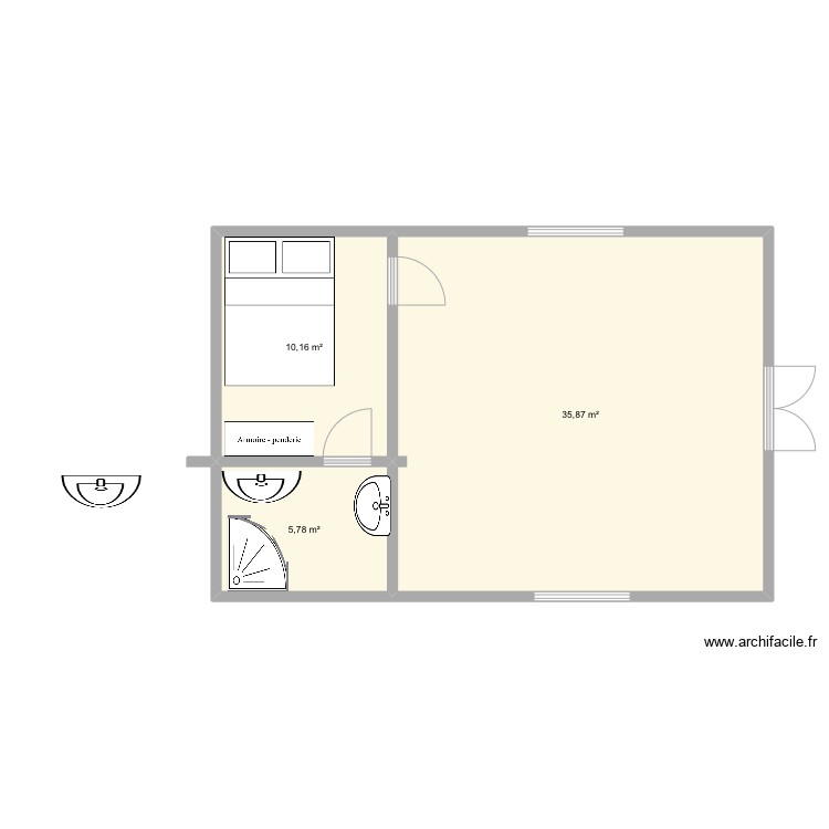 Chez moi . Plan de 0 pièce et 0 m2