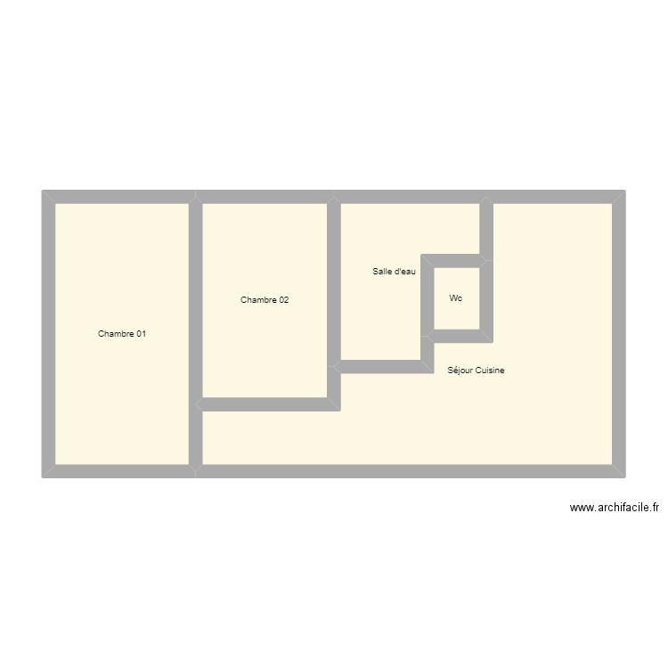 350601973. Plan de 5 pièces et 56 m2
