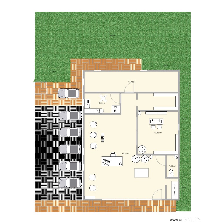 denayer sofia . Plan de 5 pièces et 83 m2