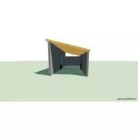 carport en 2 volume 3D