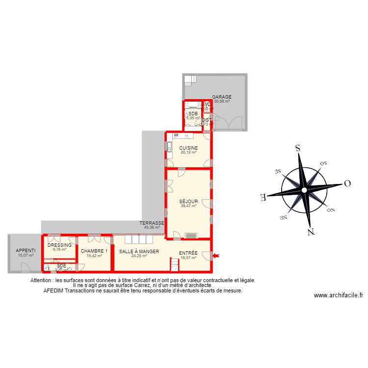 BI 16219 - . Plan de 23 pièces et 305 m2