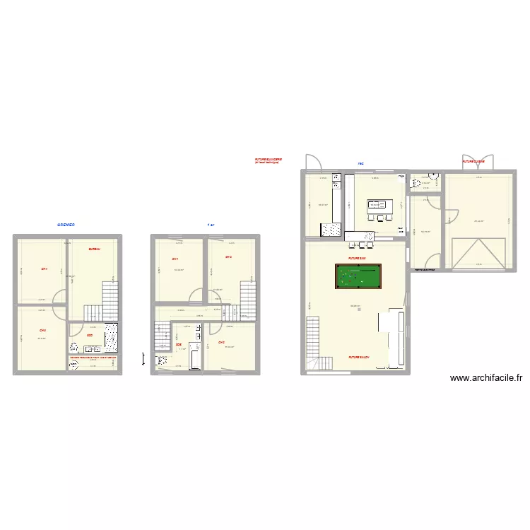 Wagnel&eacute;e (situation projet&eacute;e) 09-03-26. Plan de 13  et 236 m²