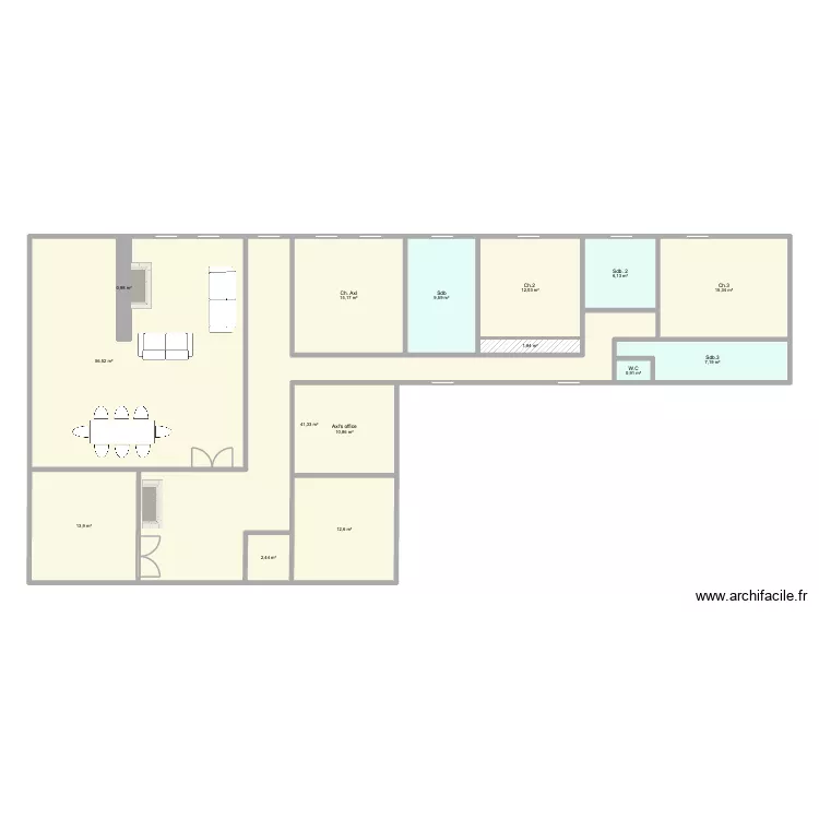 QUINSAC reno 26. Plan de 15  et 207 m²