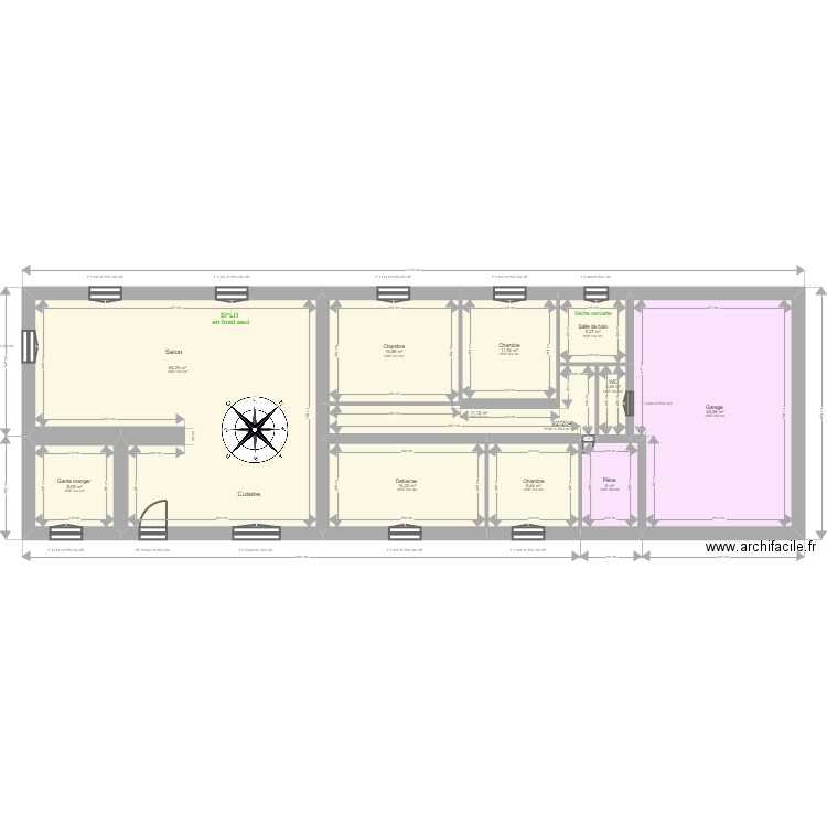 ML24009264 GENERO. Plan de 11 pièces et 196 m2