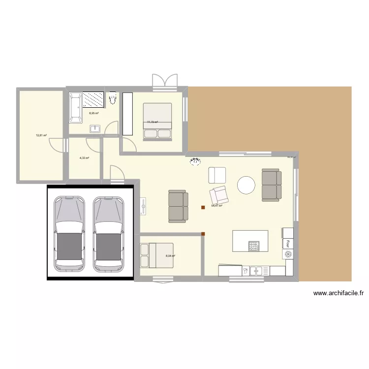 Vivier V2. Plan de 6 Pièces et 98 m² Vivier V2. Plan de 6 Pièces et 98 m²