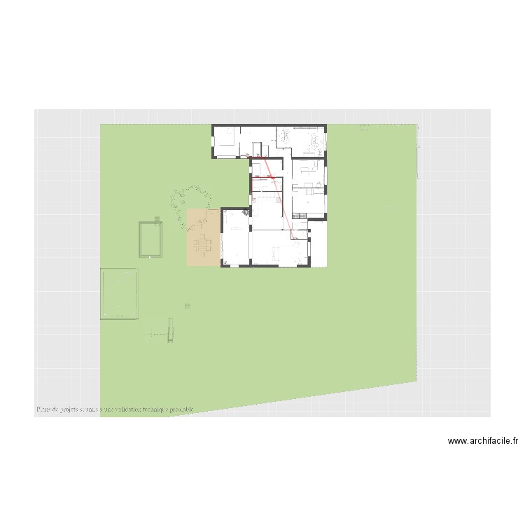 Plomberie eau chaude. Plan de 0 pièce et 0 m2
