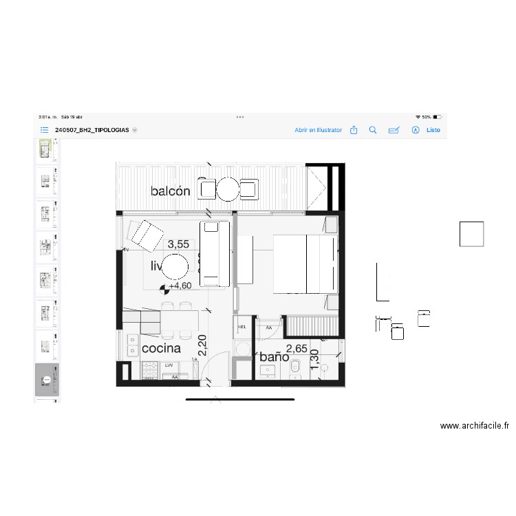 Loft boho. Plan de 0 pièce et 0 m2