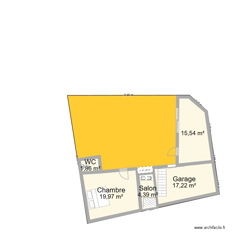 PROJET 1. Plan de 5 pièces et 59 m2