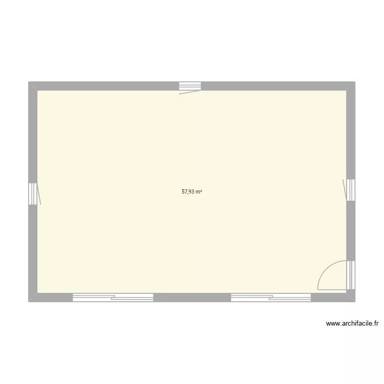 Maison - Plan de base. Plan de 1  et 58 m²