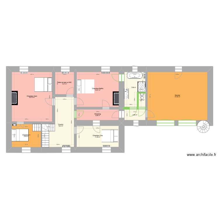 Morannes 1er actuel - Evolution. Plan de 0 pièce et 0 m2