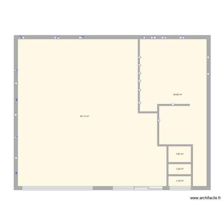 restau. Plan de 5  et 136 m²