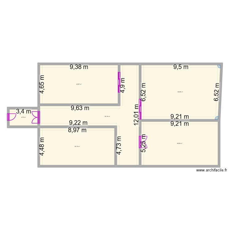 AAPPLIQUES. Plan de 6 pièces et 252 m2