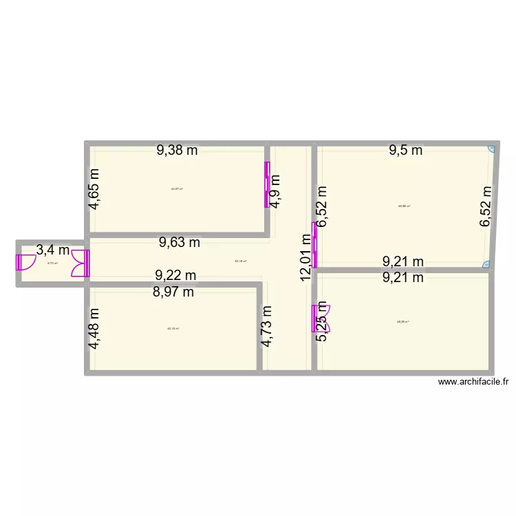 AAPPLIQUES. Plan de 6 pièces et 252 m²
