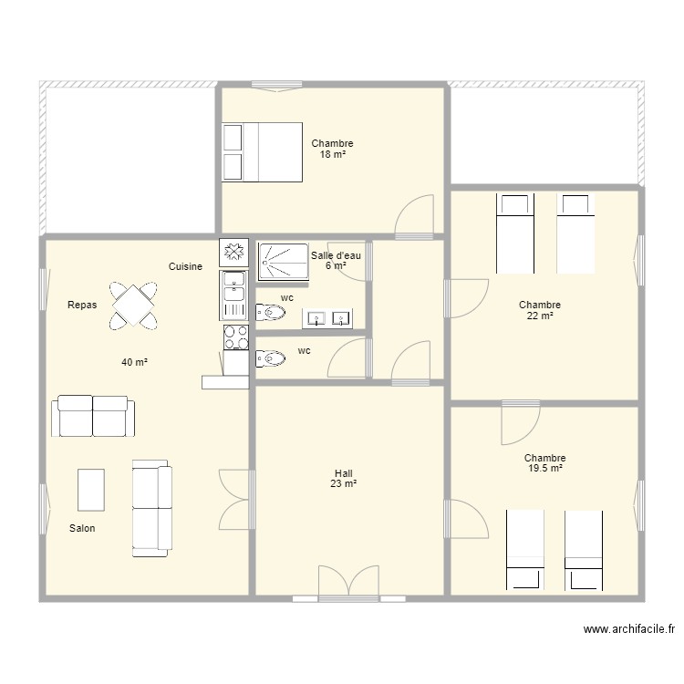 87G9463. Plan de 10 pièces et 157 m2