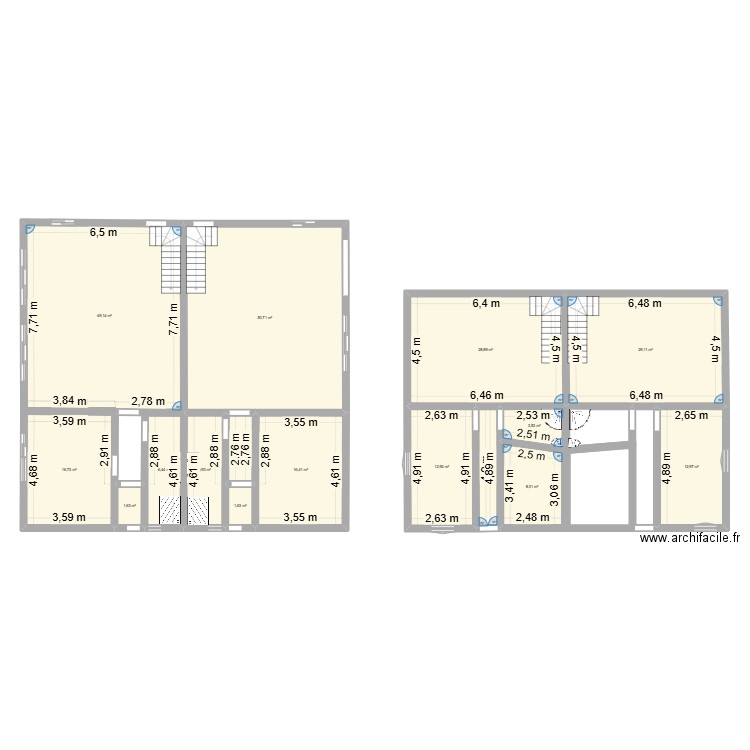 PROJET MAISON JBRB. Plan de 16 pièces et 252 m2